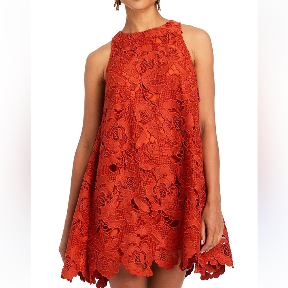 NWT Mestiza New York Luli Halter Lace Mini Dress